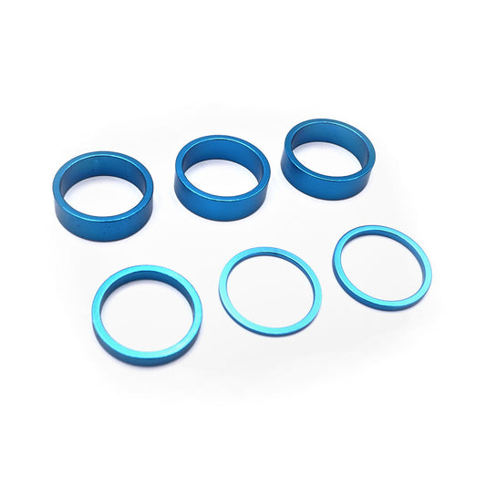 Bagues rehausse guidon rouge/or/bleu/noir x6 pcs (Bleu)